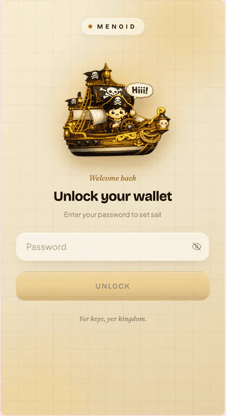 Menoid unlock screen
